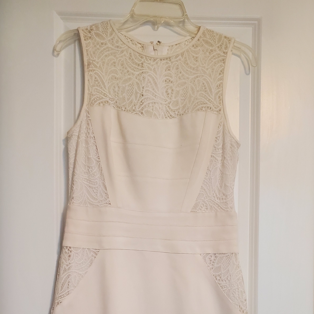 Cache Ivory Sleeveless Sheath Hourglass Dress Sz.6 - Picture 6 of 6